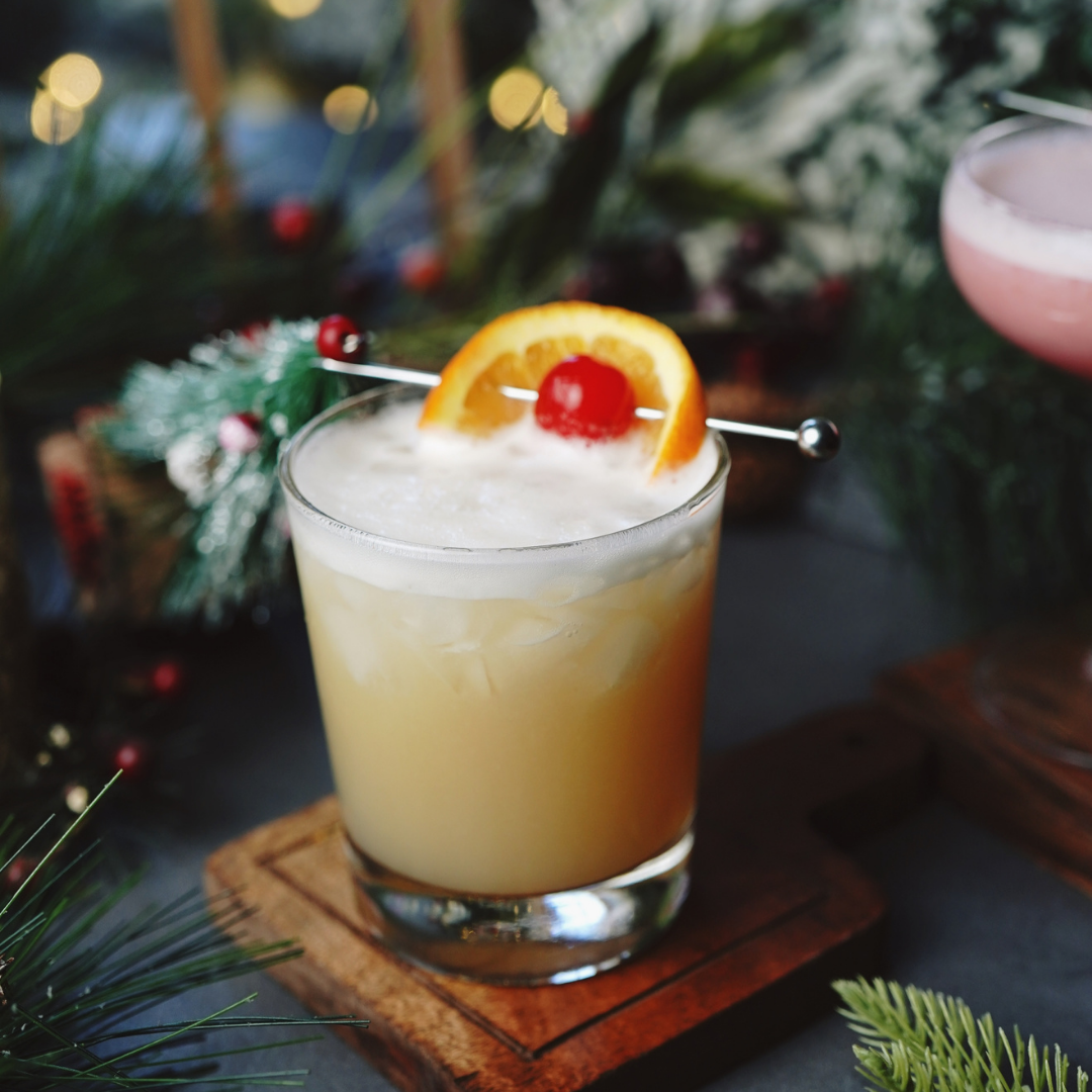 Maple Whiskey Sour Cocktail